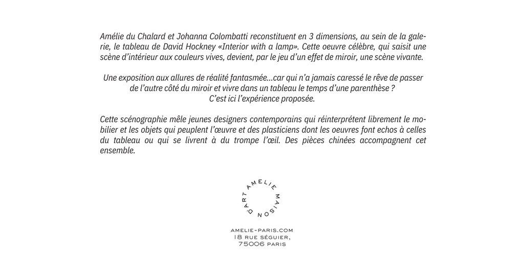 Galerie Amelie, maison d'art - exposition David Hockney, Laurence Saunois catalogue #1