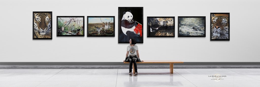 Galerie de peintures sur la faune sauvage de la peintre animalier Laurence Saunois