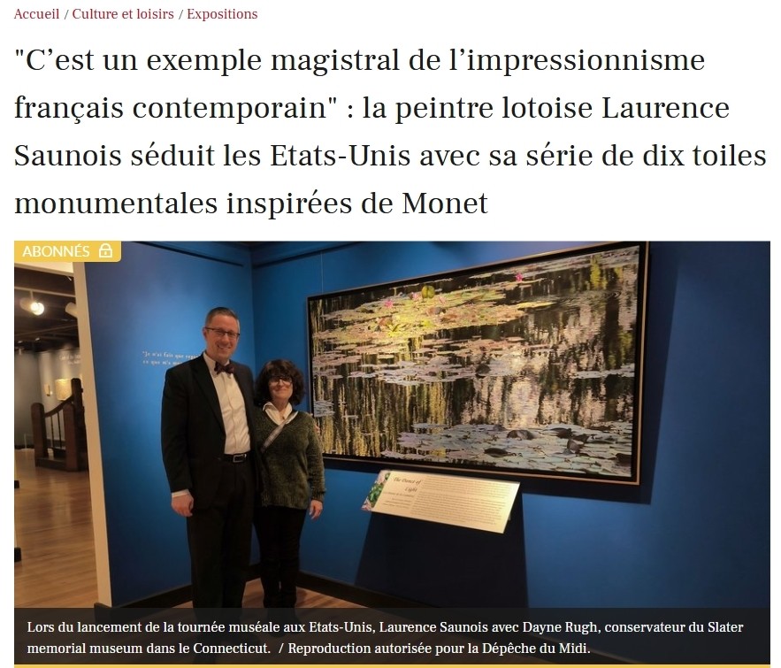 Article La Dépêche : Un exemple magistral de l'impressionnisme français contemporain par Laurence Saunois
