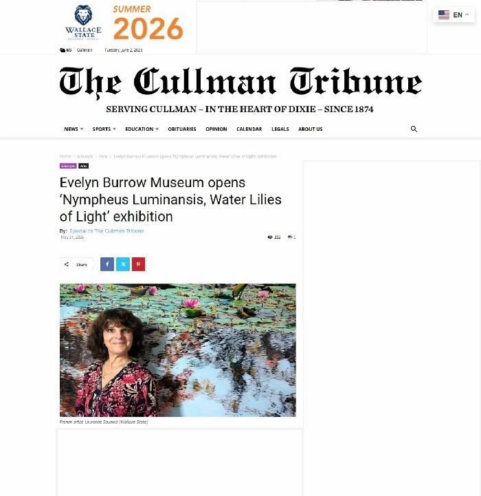 The Cullman Tribune - Article Nympheus Luminansis -evelyne Burrow Museum #1