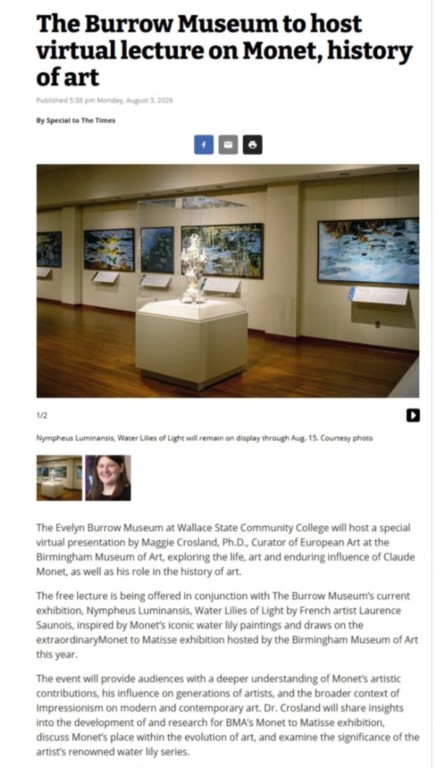 Article du The Cullman Times sur Nympheus Luminansis #1