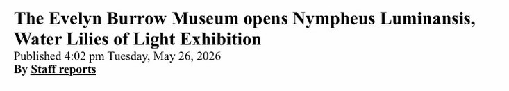 Titre de l'article de The Cullman Times sur Nympheus Luminansis