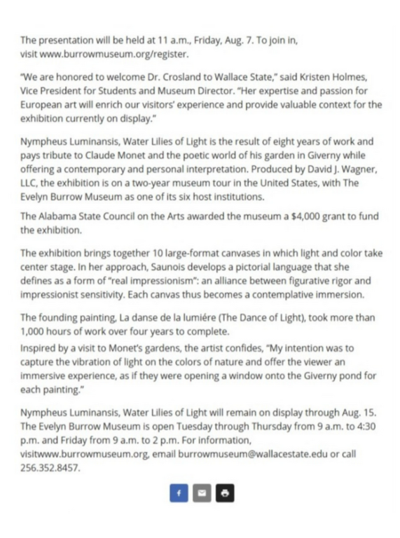 Article du The Cullman Times sur Nympheus Luminansis #2