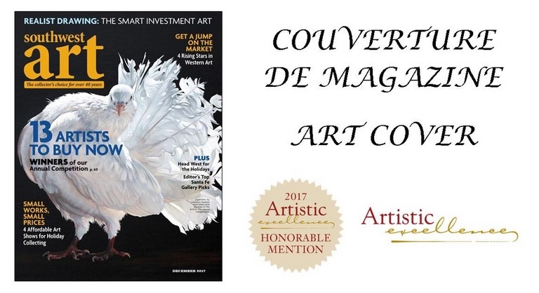 Couverture du Southwest art magazine : peintre animalier Laurence Saunois