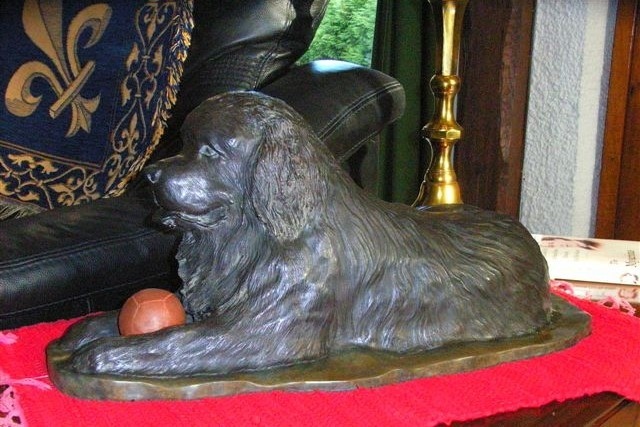 Sculpture de Terre Neuve par Laurence Saunois, artiste animalier