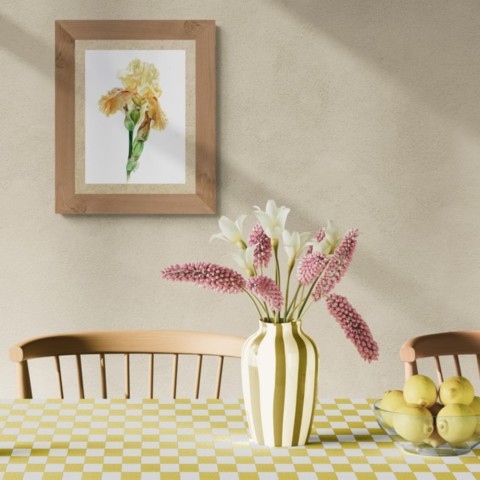 Aquarelle Botanique d'iris jaune par Laurence Saunois, artiste peintre animalier