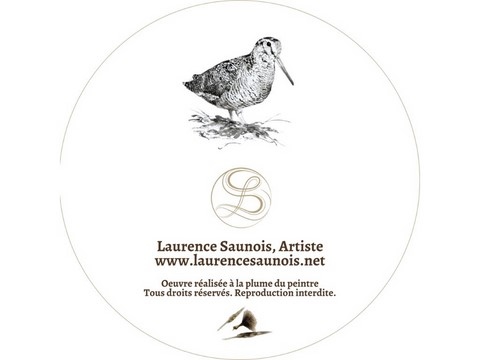 Iron woodcock's feather box: artist Laurence Saunois -PP45-verso