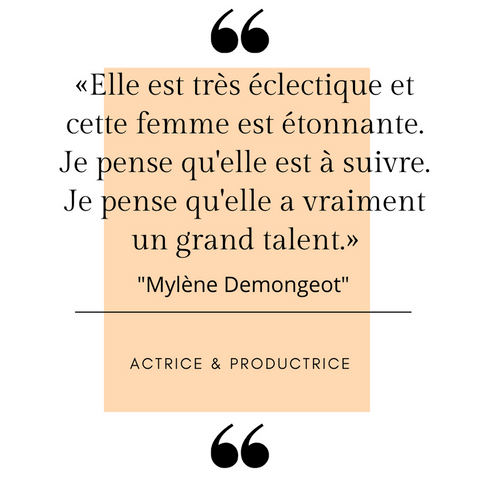 Citation de Mylène Demongeot actrice à propos de l'artiste Laurence Saunois