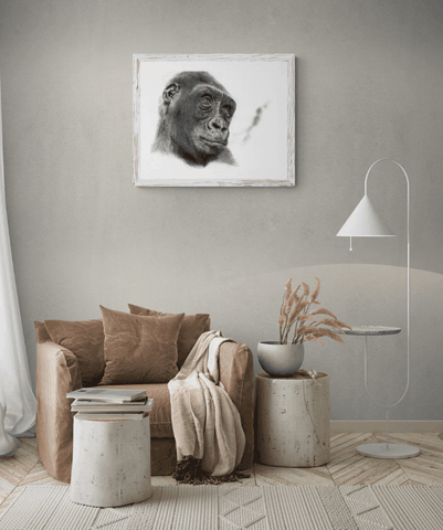 Dessin de gorille : peintre animalier Laurence Saunois