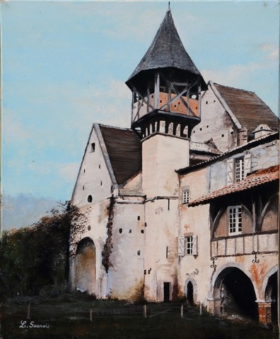 Prieuré d'Espagnac Saint Eulalie  - Peinture par Laurence Saunois, artiste peintre