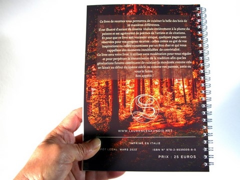 Livres "Recettes : cuisiner la bécasse des bois" par la peintre animalier Laurence Saunois - 4ème de couverture