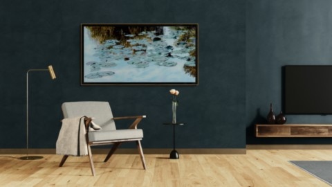 Nympheus Luminansis, le chemin de la Lumière par Laurence Saunois, Artiste dans un salon avec un fauteuil