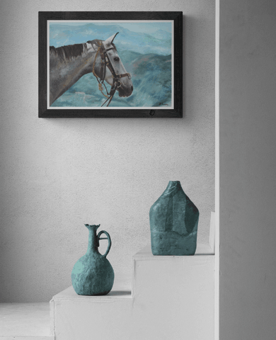 Peinture de cheval : peintre animalier Laurence Saunois