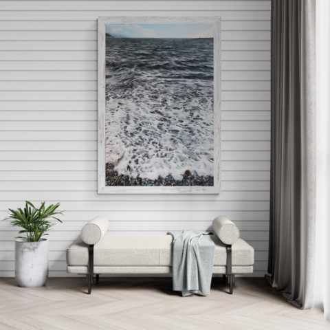 Tableau de la mer méditéranée après la tempête dans un salon