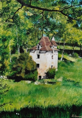 Le Castelet - Peinture par Laurence Saunois, artiste peintre
