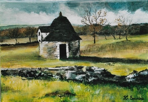 Cazelle - Peinture par Laurence Saunois, artiste peintre