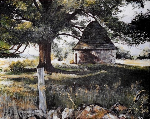 Cazelle de Faycelles - Peinture par Laurence Saunois, artiste peintre