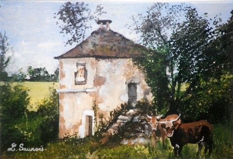 Cazelle de Cap Blanc - Peinture par Laurence Saunois, artiste peintre