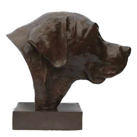 Sculpture de labrador par Laurence Saunois, artiste peintre animalier
