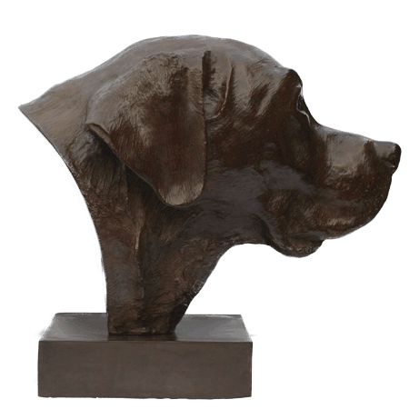 Sculpture de labrador par Laurence Saunois, artiste peintre animalier