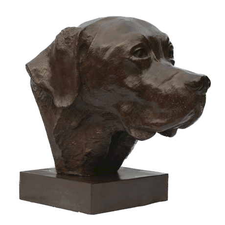 Sculpture de labrador par Laurence Saunois, artiste peintre animalier