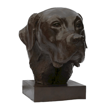 Sculpture de labrador par Laurence Saunois, artiste peintre animalier