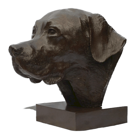 Sculpture de labrador par Laurence Saunois, artiste peintre animalier