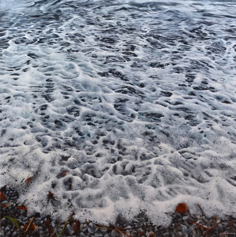 Peinture de la mer Méditéranée après la tempête